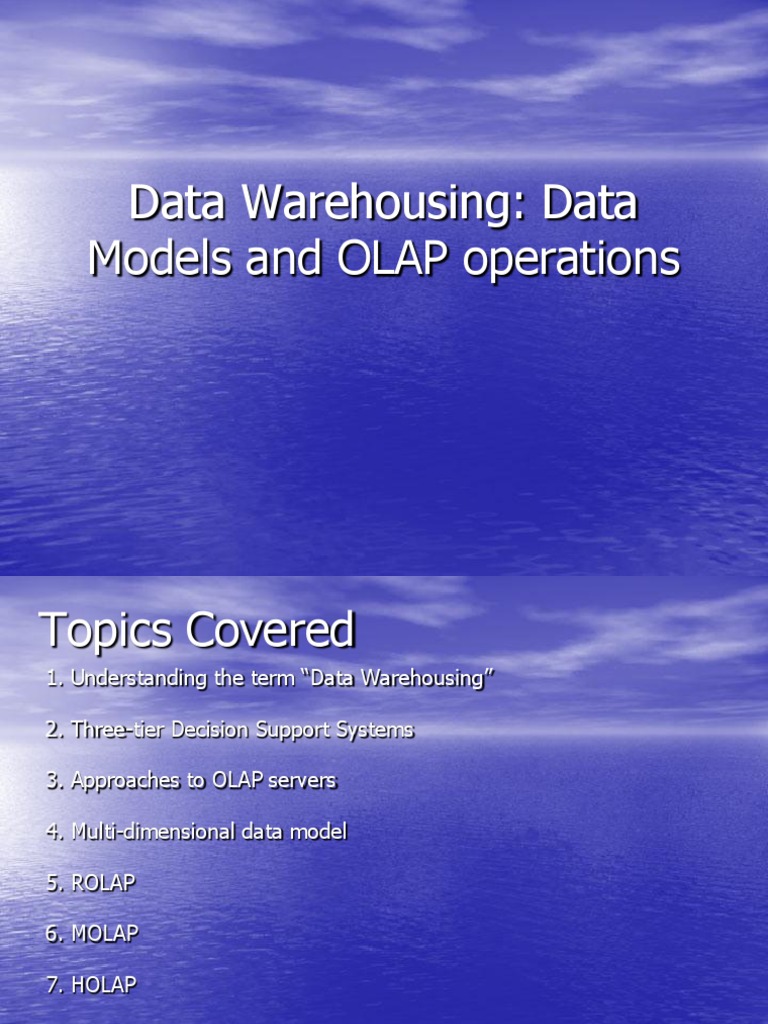 OLAP Operations in Data Warehousing | PDF | Data Warehouse ...