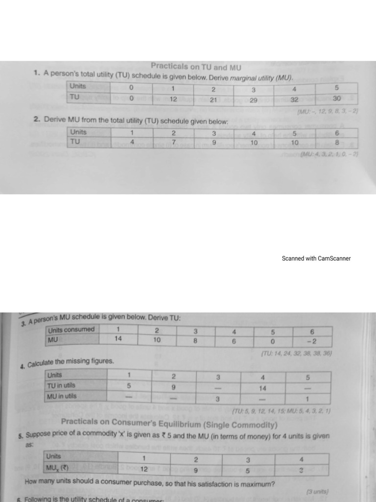 TU - MU Numericals | PDF