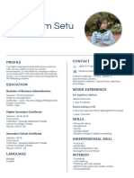 Update resume of Setu