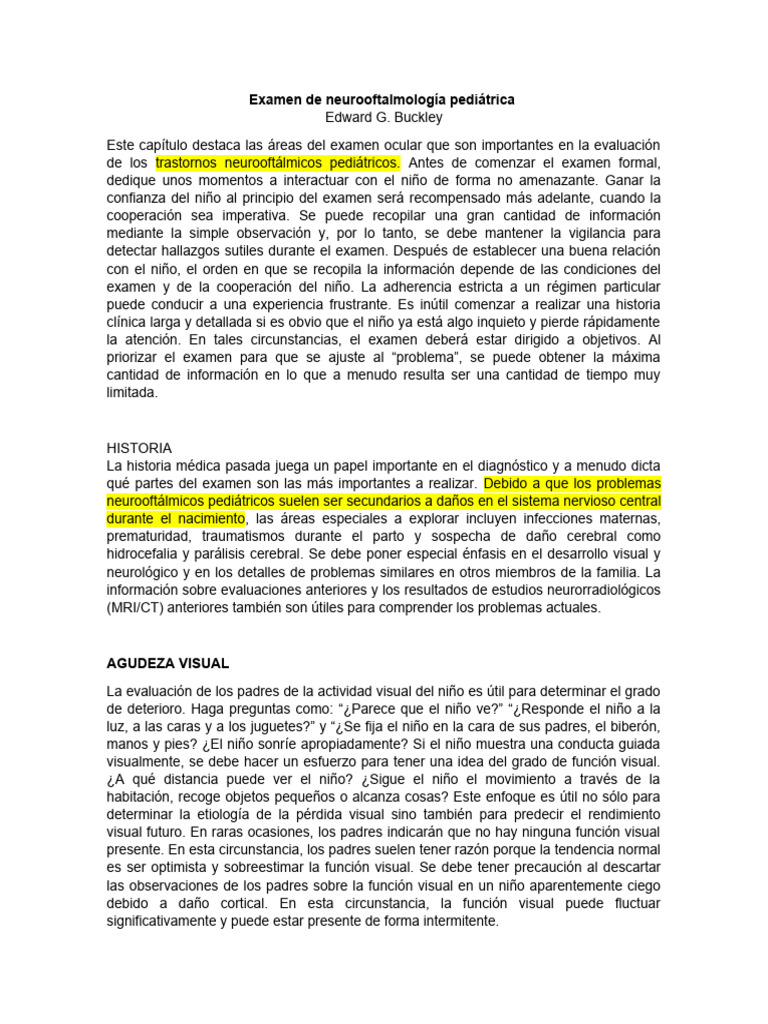 Nistagmo optocinético en pediatría | PDF | Percepción visual | Ojo humano