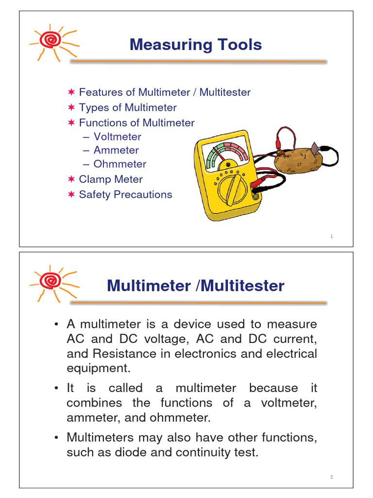 Measuring Tools Presentation | PDF | Equipment | Electrical Equipment