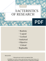 Characteristics of Research