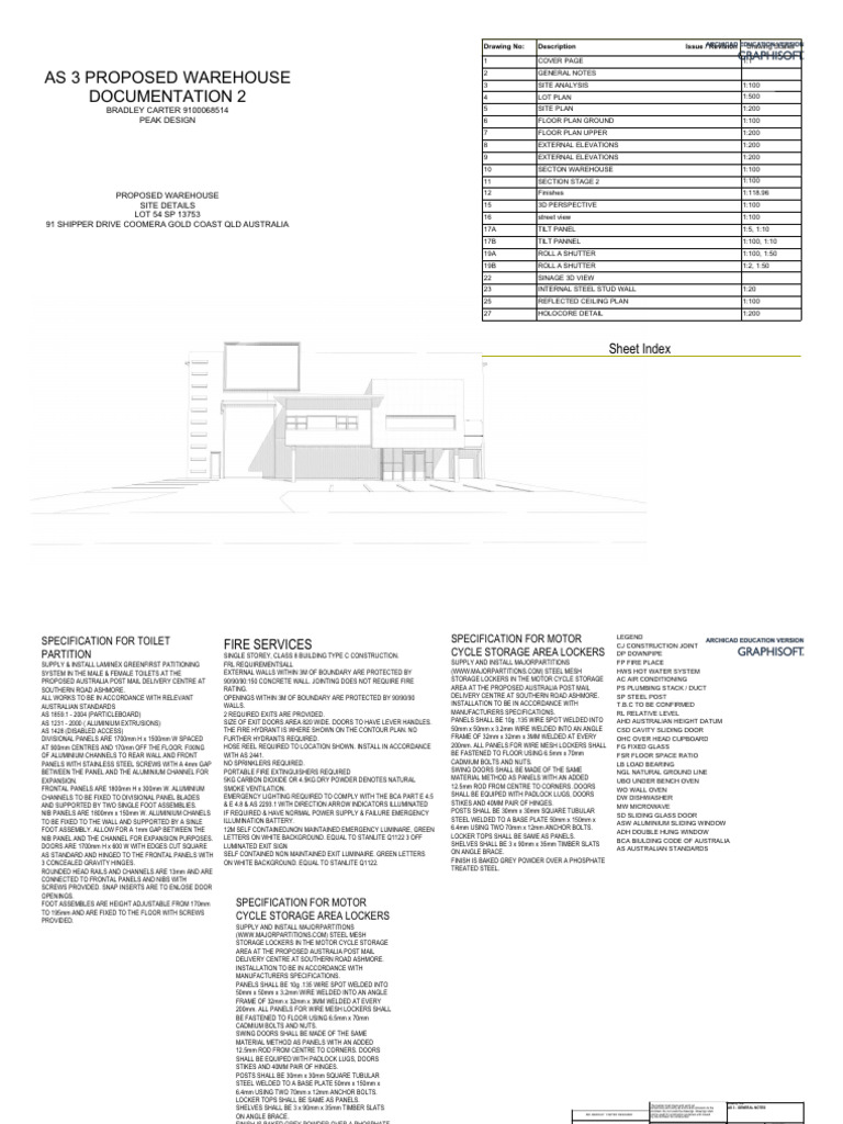 Proposed Warehouse Design Documentation | PDF | Door | Screw