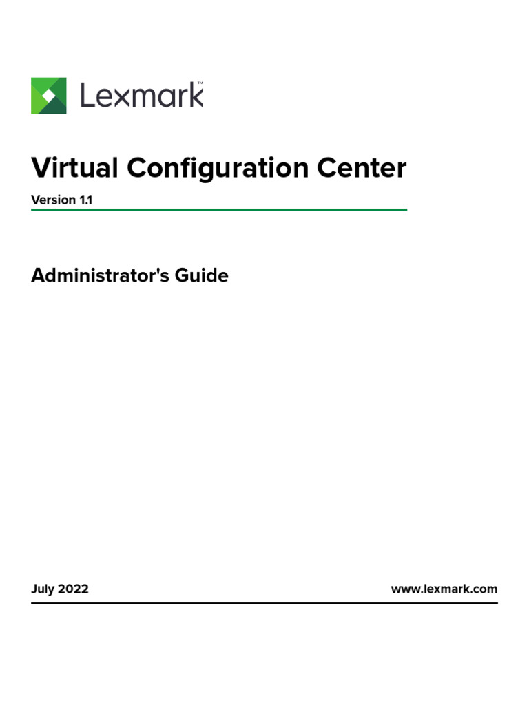 Lexmark VCC Administrator's Guide | PDF | Web Service | World Wide Web