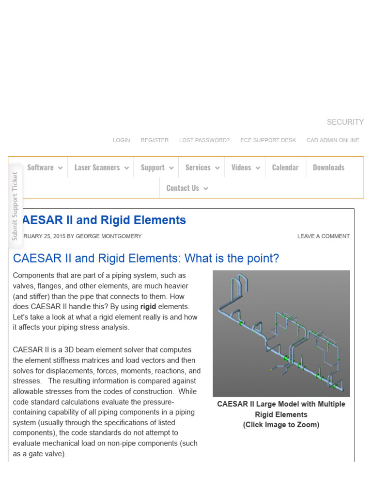 CAESAR II Rigid Elements Overview | PDF | Stress (Mechanics) | Stiffness