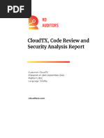 CloudTX - Smart Contract Security Report