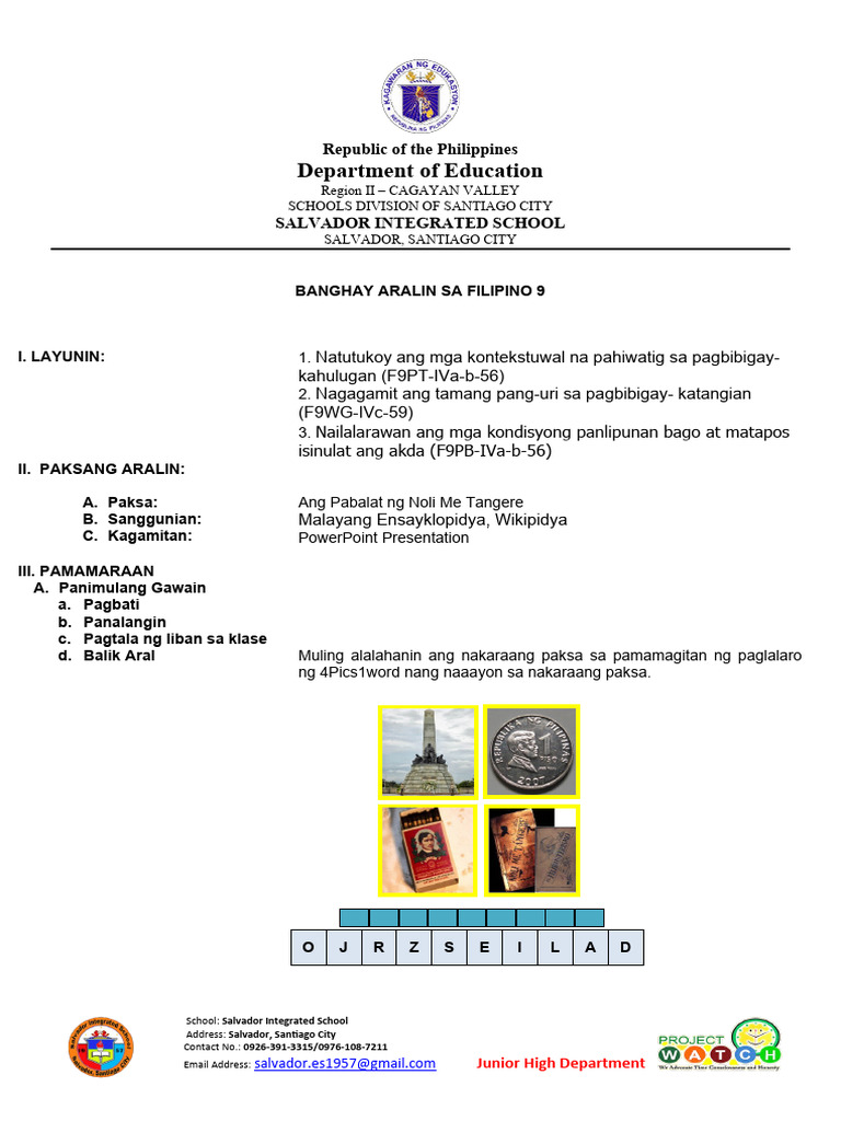 Lesson Plan For Cot 2023 Pdf