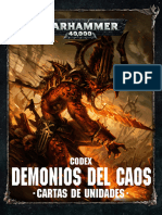 Codex Demonios Del Caos - Cartas de Unidades