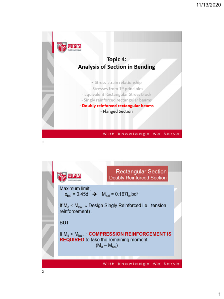Doubly Reinforced Beam Design Analysis | PDF | Beam (Structure ...