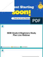 SEBI Grade A Beginners Study Plan Live Webinar