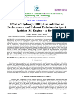Effect of Hydroxy (HHO) Gas Addition on Performance and Exhaust Emissions in Spark Ignition (Si) Engine – A Review