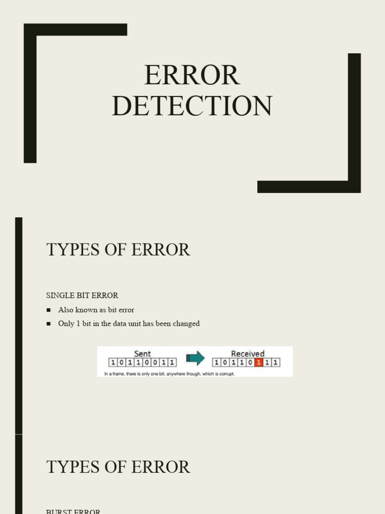 Error Detection and Correction Methods | PDF | Science & Mathematics ...