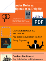 Gender Roles Sa Pilipinas at Sa Daigdig