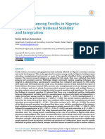 Terrorism among Youths in Nigeria- Implication for National Stability and Integration