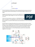 Solar Night Lamp Circuit