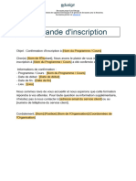 Modele Mail Confirmation Dinscription