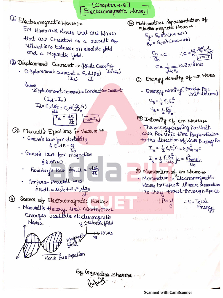Chapter 08 Electromagnetic Wave Pdf