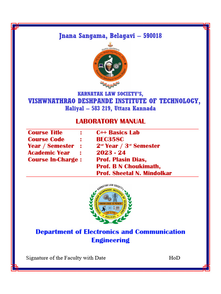 C++ Lab Manual Final PDF Area Matrix (Mathematics)