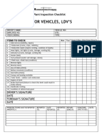 Vehicle Checklist