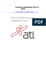 Full Download Ati RN Proctored Leadership Form C 2016 PDF