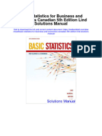 Full download Basic Statistics For Business And Economics Canadian 5Th Edition Lind Solutions Manual pdf