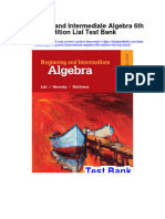 Full Download Beginning and Intermediate Algebra 6Th Edition Lial Test Bank PDF