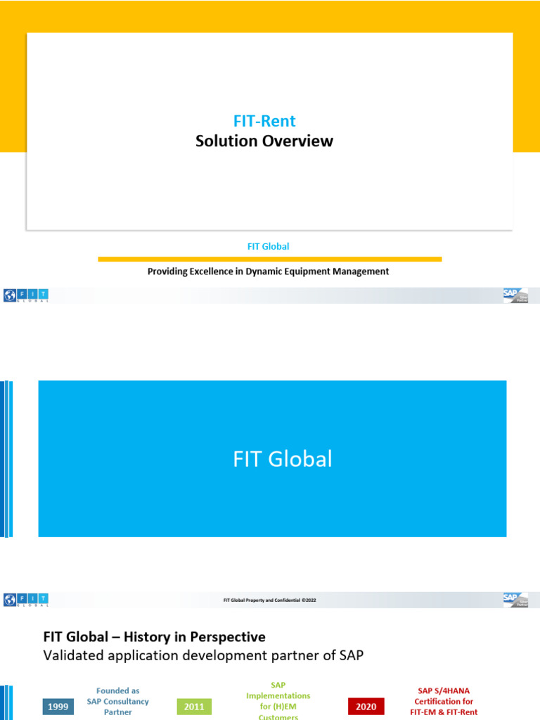 FIT-Rent: SAP Certified Rental Solution | PDF | Renting | Procurement