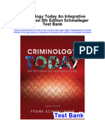 Full download Criminology Today An Integrative Introduction 8Th Edition Schmalleger Test Bank pdf