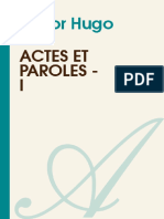 Victor Hugo, Actes Et Paroles