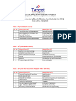 Class-wise/Course-wise Syllabus For Admission-Cum-Scholarship Test (ACST) To Be Held On 15/10/2023