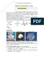 2023 - TP 9 LE SOUFRE Et Composes