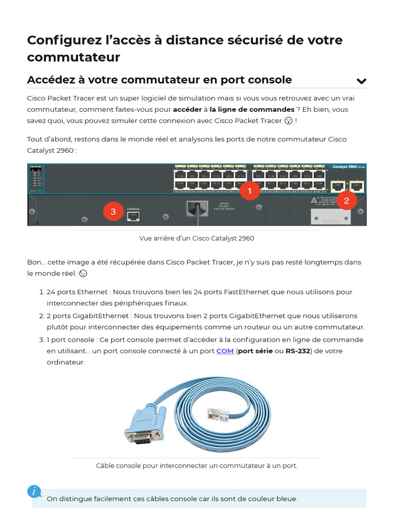 Configuration SSH sur un commutateur Cisco | PDF | Enveloppe de ...