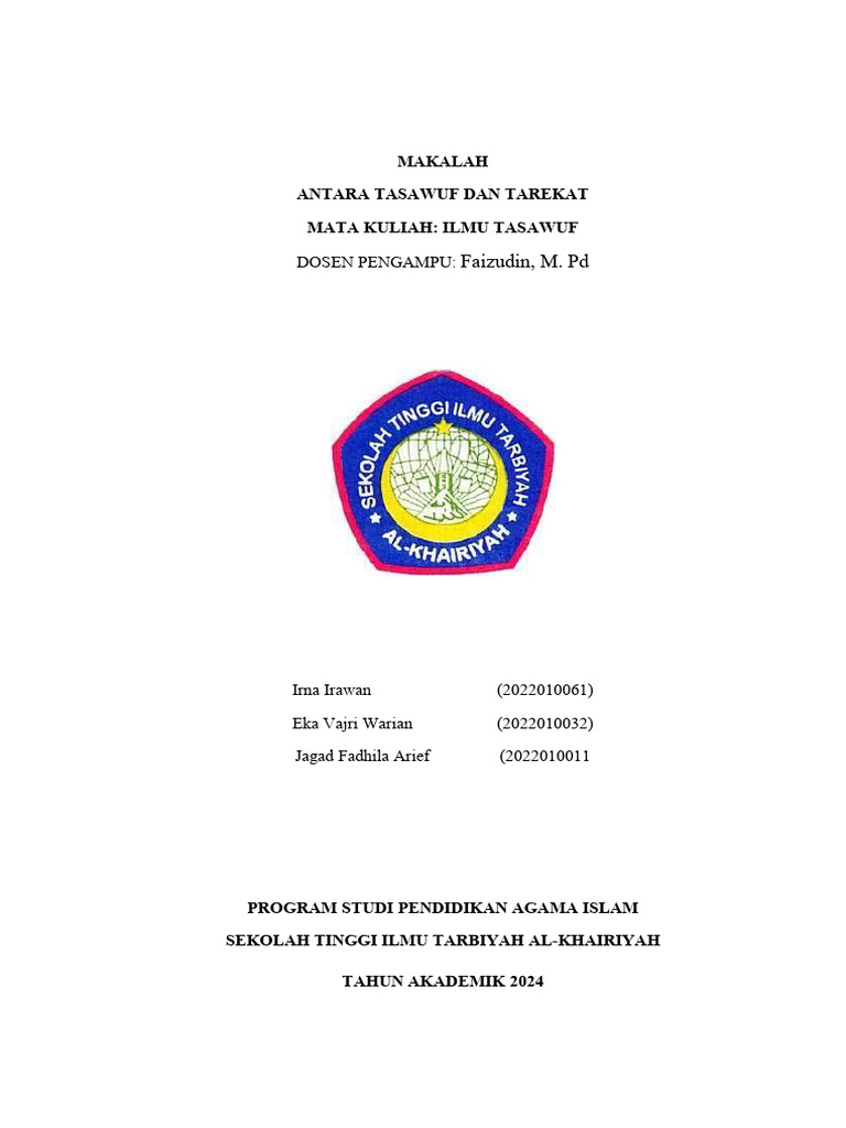 Tasawuf dan Tarekat dalam Islam | PDF | Karier & Perkembangan | Agama ...