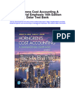 Full download Horngrens Cost Accounting A Managerial Emphasis 16Th Edition Datar Test Bank pdf