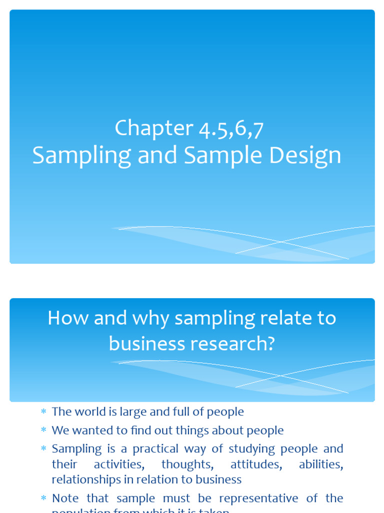 Chap 4 - 1 Sampling Technique | PDF | Sampling (Statistics) | Questionnaire