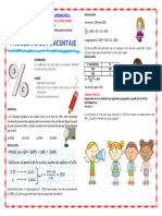 Ficha Informativa 41 de Matemática Problemas Con Porcentajes