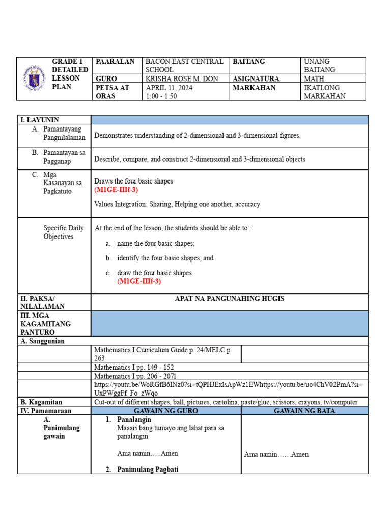 Demo 2 Lesson Plan Pdf