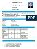 Muhammad Aamir Akhtar CV