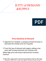 Elasticity of Demand & Supply