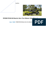Ry48140 Electric Zero Turn Mower Manual