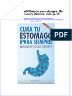 Cura Tu Estomago para Siempre de Forma Natural Y Efectiva Incluye 15 Full Chapter PDF