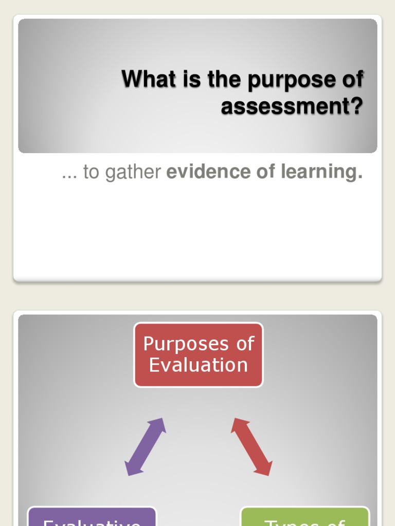 What is the Purpose of Assessment Standardized Tests Educational