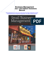 Full download Small Business Management Longenecker 17Th Edition Solutions Manual pdf