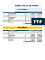 Facture Matériels de Sport N°2