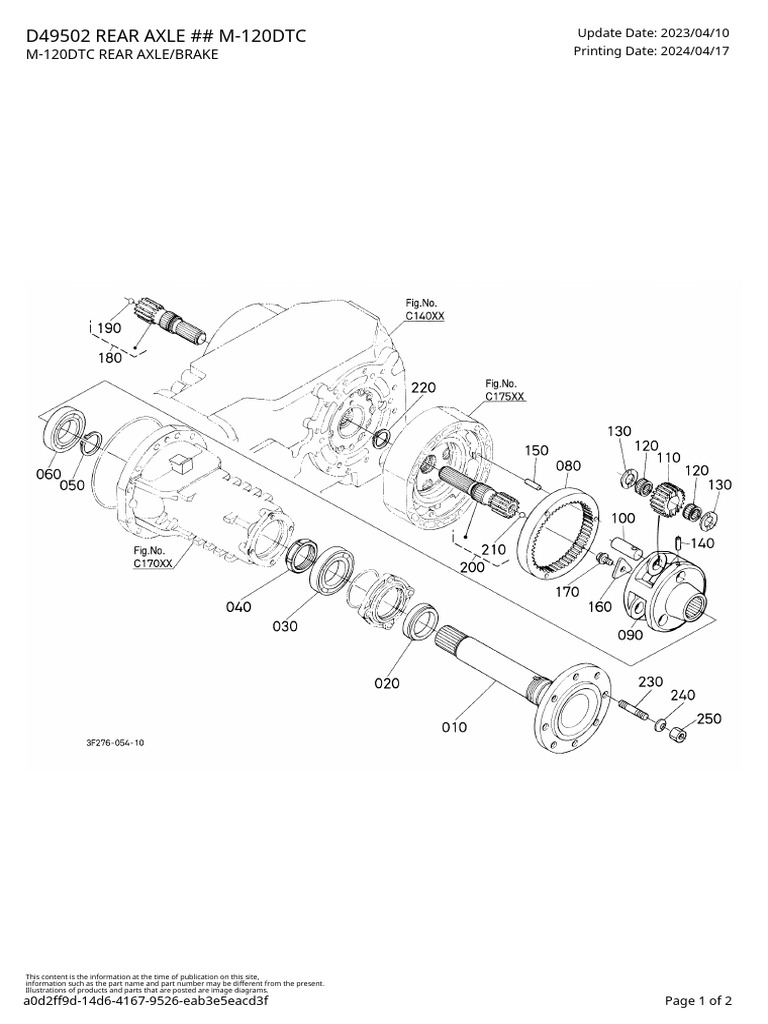 M-120Dtc Rear Axle/Brake | PDF | Axle | Automotive Technologies