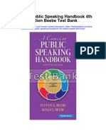 Full Concise Public Speaking Handbook 4Th Edition Beebe Test Bank PDF