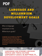 Language Millennium Development Goals