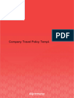 Company Travel Policy Template