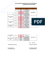 Jadwal Praktikum Biokoimia-1