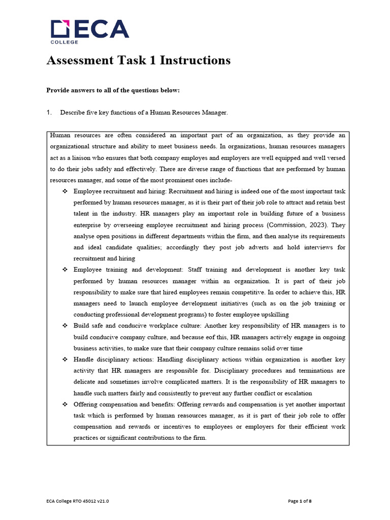 LK - Bsbhrm614 - Task 1 | PDF | Human Resource Management | Recruitment